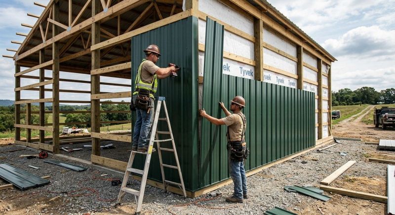 Pole Barn Siding Installation in Boston, MA